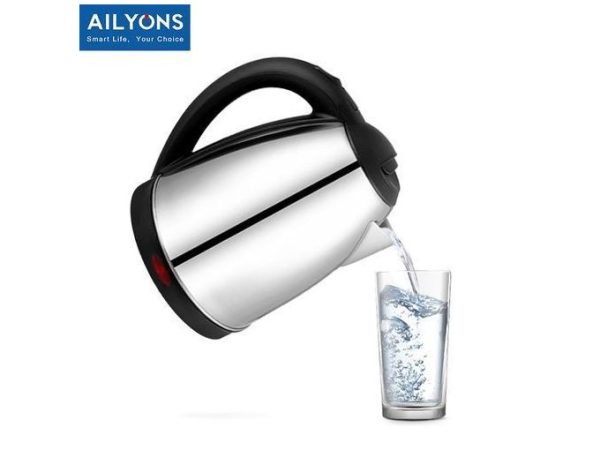 AILYONS FK-0301 Stainless Steel 1.8L Electric Kettle-Black