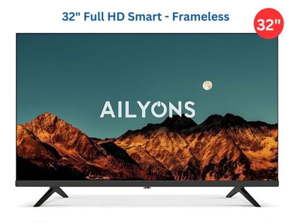 AILYONS LST3208W 32" Smart Android FHD Frameless TV - HDMI, (1YR WRTY)