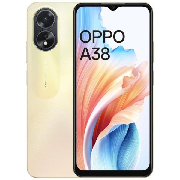 Oppo A38,6.56",6GB RAM+128GB ROM,50MP,5000mAh (Dual Sim) - Glowing Gold (2YRs WRTY)