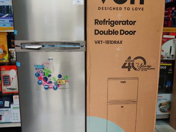 VON 181 Litres, Double Door Fridge